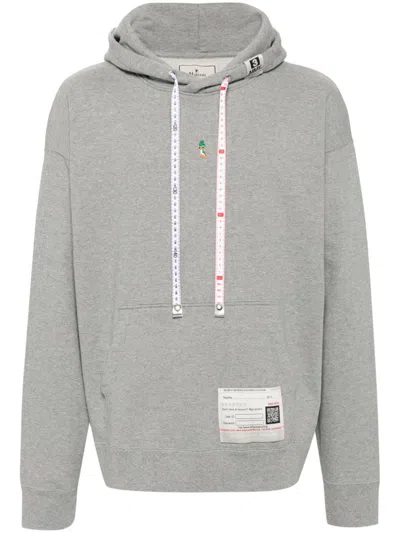 Miharayasuhiro Maison Mihara Yasuhiro Men Duck Embroidery Hoodie In Gray
