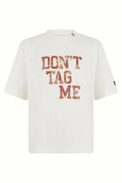 Miharayasuhiro Maison Mihara Yasuhiro Men's White Cotton T-shirt With "don't Tag Me" Writing