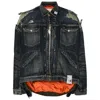 Miharayasuhiro Layered Denim Jacket In Multicolor