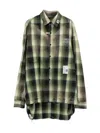 Miharayasuhiro Maison Mihara Yasuhiro Oversized Check Shirt With Distressed Detailing