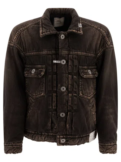 Miharayasuhiro Maison Mihara Yasuhiro Padded Denim Jacket In Brown