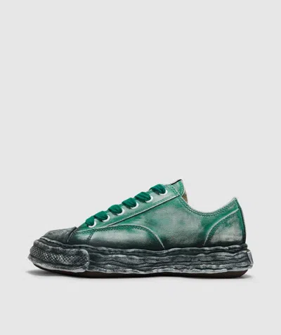 Miharayasuhiro Maison Mihara Yasuhiro Peterson 23 Low Overdye Leather Sneaker In Green