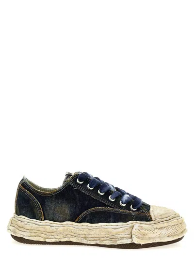 Miharayasuhiro Peterson23 Og Sole Garment Dyed Canvas Low-top Sneaker In Black