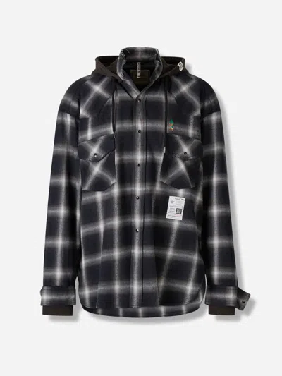 Miharayasuhiro Maison Mihara Yasuhiro Plaid Hooded Shirt In Multi