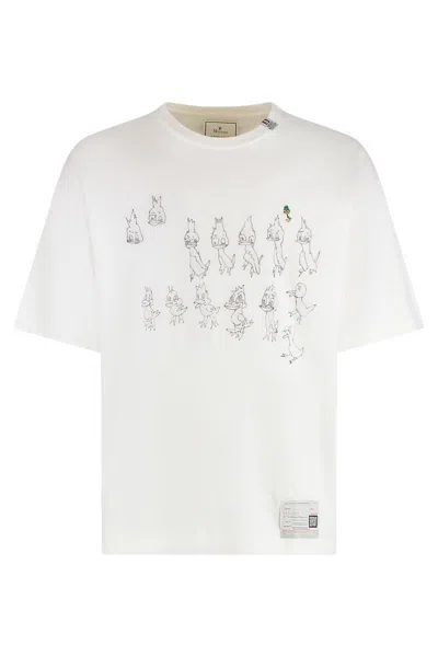 Miharayasuhiro Maison Mihara Yasuhiro Printed Cotton T-shirt In White