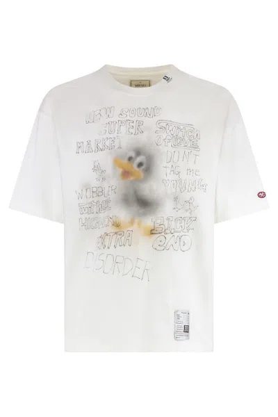Miharayasuhiro Maison Mihara Yasuhiro Printed Cotton T-shirt In White
