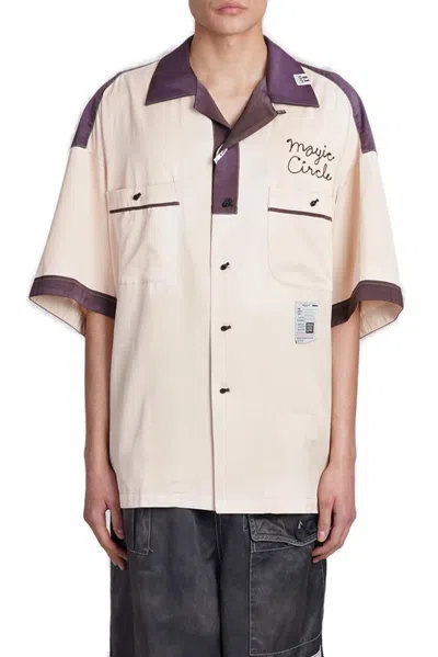 Miharayasuhiro Maison Mihara Yasuhiro Rayon Bowling Shirt In White