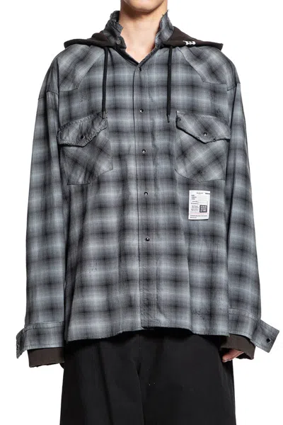 Miharayasuhiro Maison Mihara Yasuhiro Hooded Drawstring Shirt In Multi