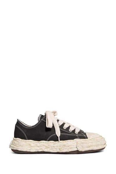 Miharayasuhiro Peterson23 Og Sole Garment Dyed Canvas Low-top Sneaker In Black