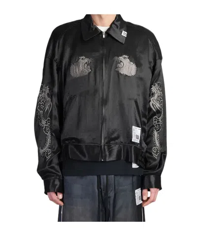 Miharayasuhiro Maison Mihara Yasuhiro Souvenir Satin Jacket In Black