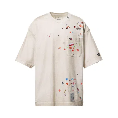 Pre-owned Miharayasuhiro Maison Mihara Yasuhiro Sticker Tee 'grey' | Men's Size 48 In Gray