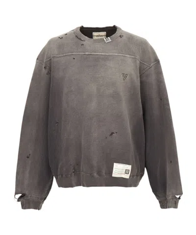 Miharayasuhiro Maison Mihara Yasuhiro Sun Faded Crewneck Sweater In Gray