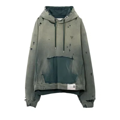 Pre-owned Miharayasuhiro Maison Mihara Yasuhiro Sun Faded Hoodie 'green' | Men's Size 44