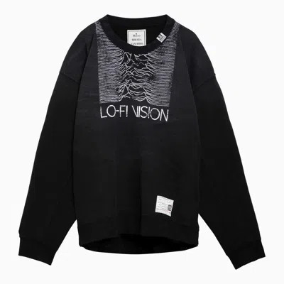Miharayasuhiro Maison Mihara Yasuhiro Black Cotton Sweatshirt With Double Neckline Men