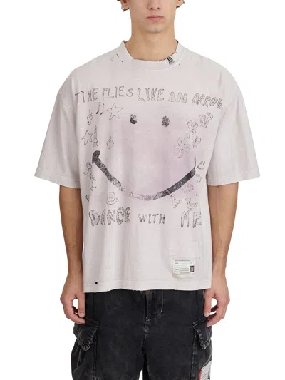 Miharayasuhiro Maison Mihara Yasuhiro T-shirt Bleached In Cotone In Pink
