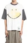 Miharayasuhiro Smiley Face Printed Ringer Tee In Multi