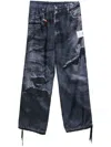 Miharayasuhiro Maison Mihara Yasuhiro T.a.trompe L`oeil Denim Pants Clothing In Blue