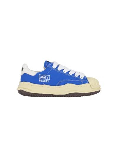 Miharayasuhiro Maison Mihara Yasuhiro Textured Blue Sneakers With Rubber Toe Cap