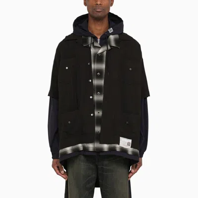 MIHARAYASUHIRO MAISON MIHARA YASUHIRO THREE LAYER HOODED SHIRT