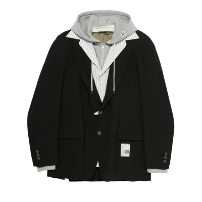 Pre-owned Miharayasuhiro Maison Mihara Yasuhiro Triple Layered Blazer 'black' | Men's Size 46
