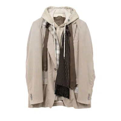 Pre-owned Miharayasuhiro Maison Mihara Yasuhiro Triple Layered Jacket 'beige' | Tan | Men's Size 46