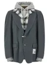Miharayasuhiro Triple Layered Wool Blazer In Gray