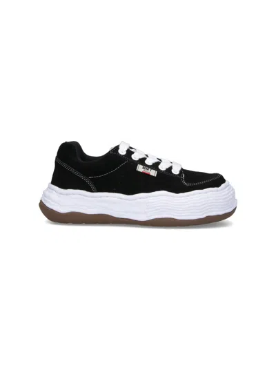 Miharayasuhiro Maison Mihara Yasuhiro Unisex Cow Leather Sole Rubber Sneaker In Black