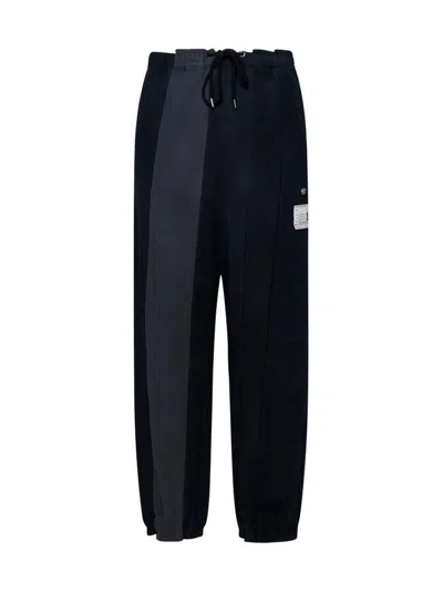Miharayasuhiro Maison Mihara Yasuhiro Vertical Switching Drawstring Trousers In Black