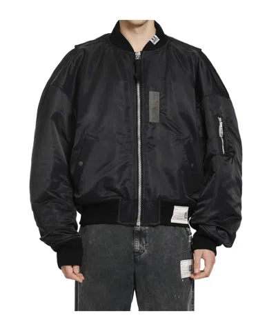 Miharayasuhiro Maison Mihara Yasuhiro Vest Combined Flight Jacket In Black