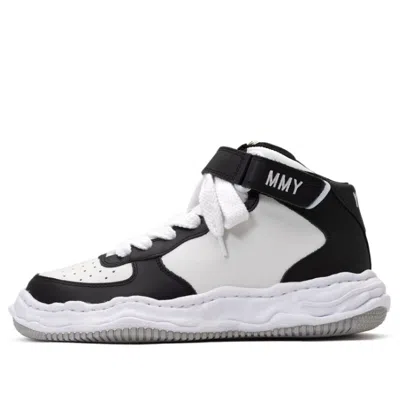 Miharayasuhiro Maison Mihara Yasuhiro Wayne Og Sole Leather High-top Sneaker 'black White' In Multi