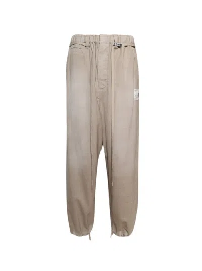 Miharayasuhiro Maison Mihara Yasuhiro Wide Trousers Beige In Neutrals