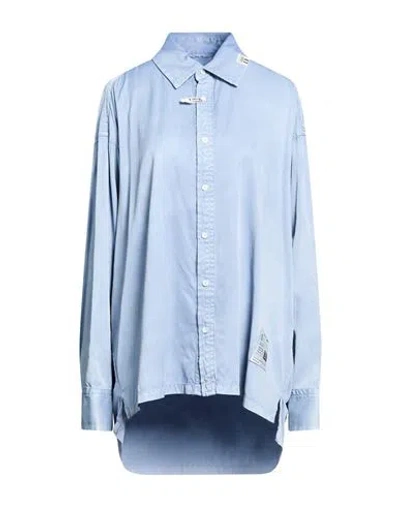 Miharayasuhiro Maison Mihara Yasuhiro Woman Shirt Light Blue Size 2 Rayon, Cotton