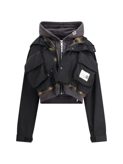Miharayasuhiro Maison Mihara Yasuhiro Women Patchwork Design Jacket In Black
