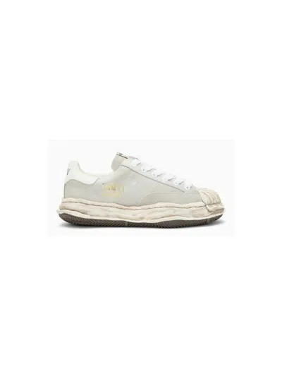 Miharayasuhiro Men's Blakey Light Grey Leather Low Trainer Sneaker In White