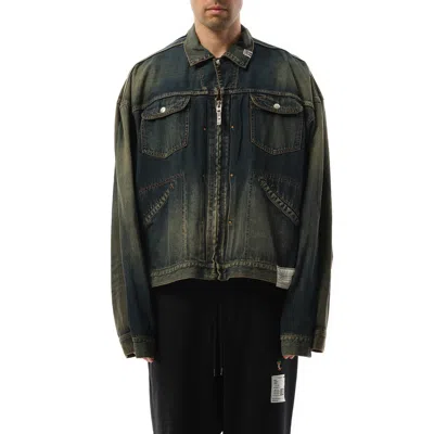 Miharayasuhiro Men's Both Fronts Denim Jacket In Indigo