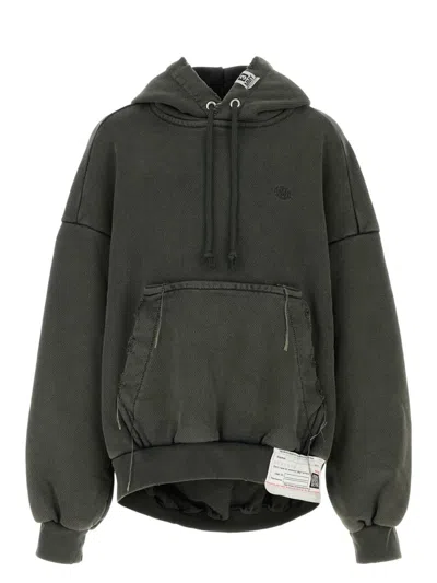 MIHARAYASUHIRO MEN'S CHARCOAL COTTON OVERSIZE SWEATSHIRT