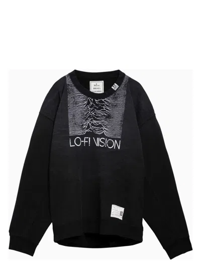 Miharayasuhiro Men's Cotton Sweatshirt With Double Neckline In Black