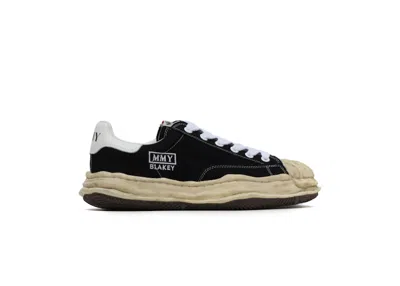 Pre-owned Miharayasuhiro Men's Maison Mihara Yasuhiro Blakey Og Dyed Sole Sneakers In Black/white