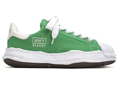 Pre-owned Miharayasuhiro Men's Maison Mihara Yasuhiro Blakey Og Sole Canvas Low Sneakers In Green/white