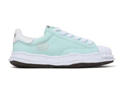 Pre-owned Miharayasuhiro Men's Maison Mihara Yasuhiro Blakey Og Sole Canvas Low Sneakers In Light Blue/white