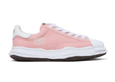Pre-owned Miharayasuhiro Men's Maison Mihara Yasuhiro Blakey Og Sole Canvas Low Sneakers In Pink/white In Multi