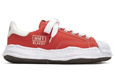 Pre-owned Miharayasuhiro Men's Maison Mihara Yasuhiro Blakey Og Sole Canvas Low Sneakers In Red/white