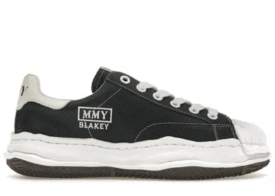 Pre-owned Miharayasuhiro Men's Maison Mihara Yasuhiro Blakey Og Sole Embossed Leather Low Sneakers In Black