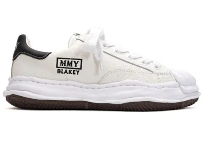 Pre-owned Miharayasuhiro Men's Maison Mihara Yasuhiro Blakey Og Sole Embossed Leather Low Sneakers In White