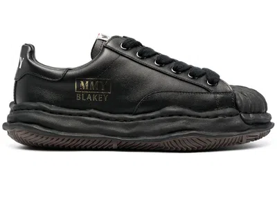 Pre-owned Miharayasuhiro Men's Maison Mihara Yasuhiro Blakey Og Sole Leather Low Sneakers In Black
