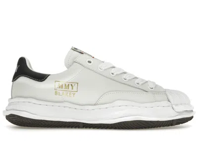 Pre-owned Miharayasuhiro Men's Maison Mihara Yasuhiro Blakey Og Sole Leather Low Sneakers In White/black