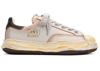 Pre-owned Miharayasuhiro Men's Maison Mihara Yasuhiro Blakey Og Sole Vegan Leather Low Sneakers In White