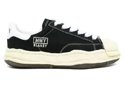 Pre-owned Miharayasuhiro Men's Maison Mihara Yasuhiro Blakey Og Sole Vintage Canvas Low Sneakers In Black