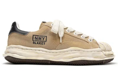 Pre-owned Miharayasuhiro Men's Maison Mihara Yasuhiro Blakey Og Sole Vintage Suede Low Beige Sneakers In White