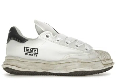 Pre-owned Miharayasuhiro Men's Maison Mihara Yasuhiro Blakey Puffer Og Sole Canvas Low Distressed Midsole Black Sneakers In W In White